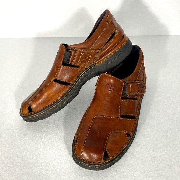 Streetcars Brown Leather Hook Loop Fisherman Sandal Comfort Men Shoe Size 11 main image 11